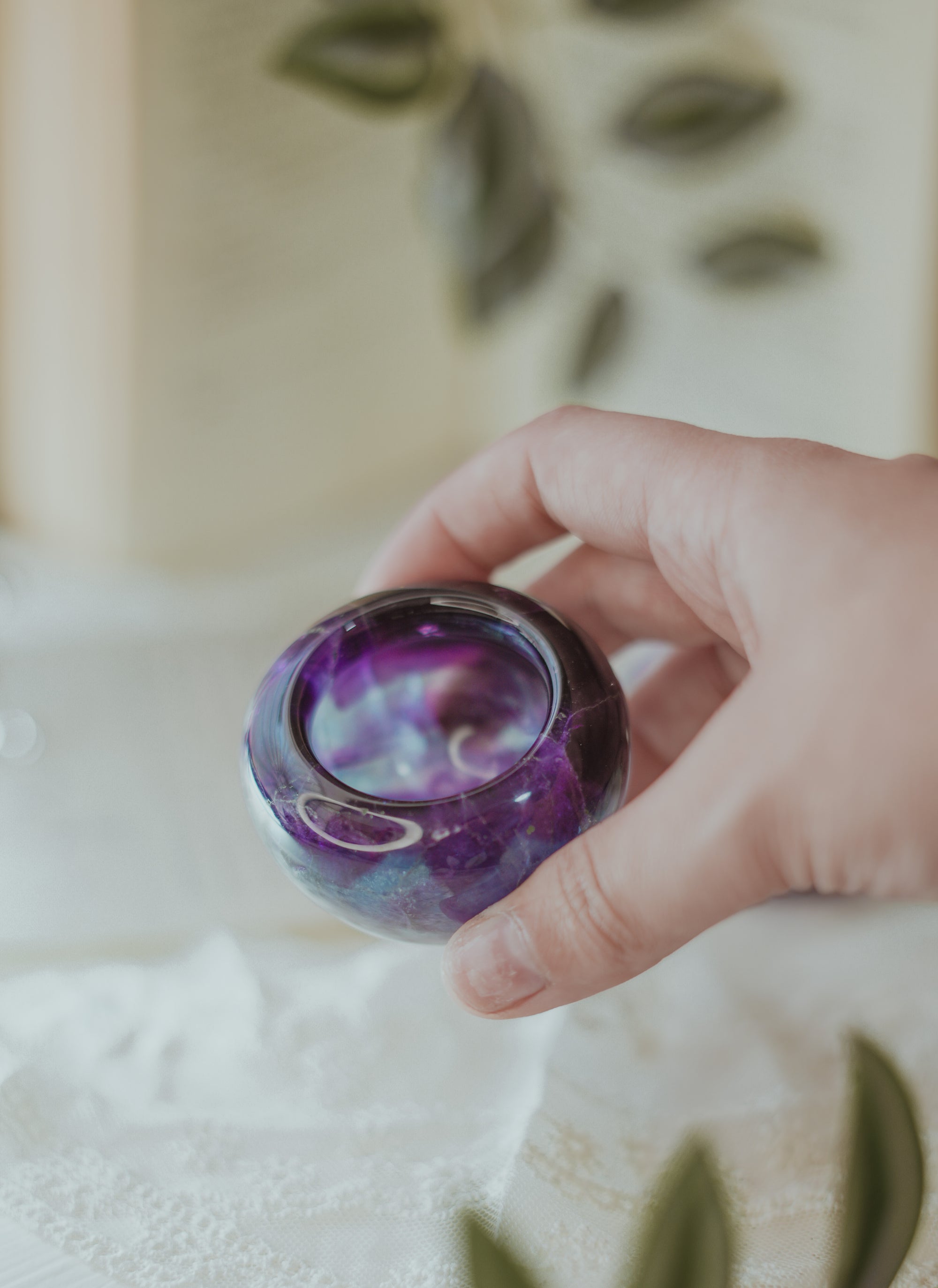 Bol de fluorita pequeño