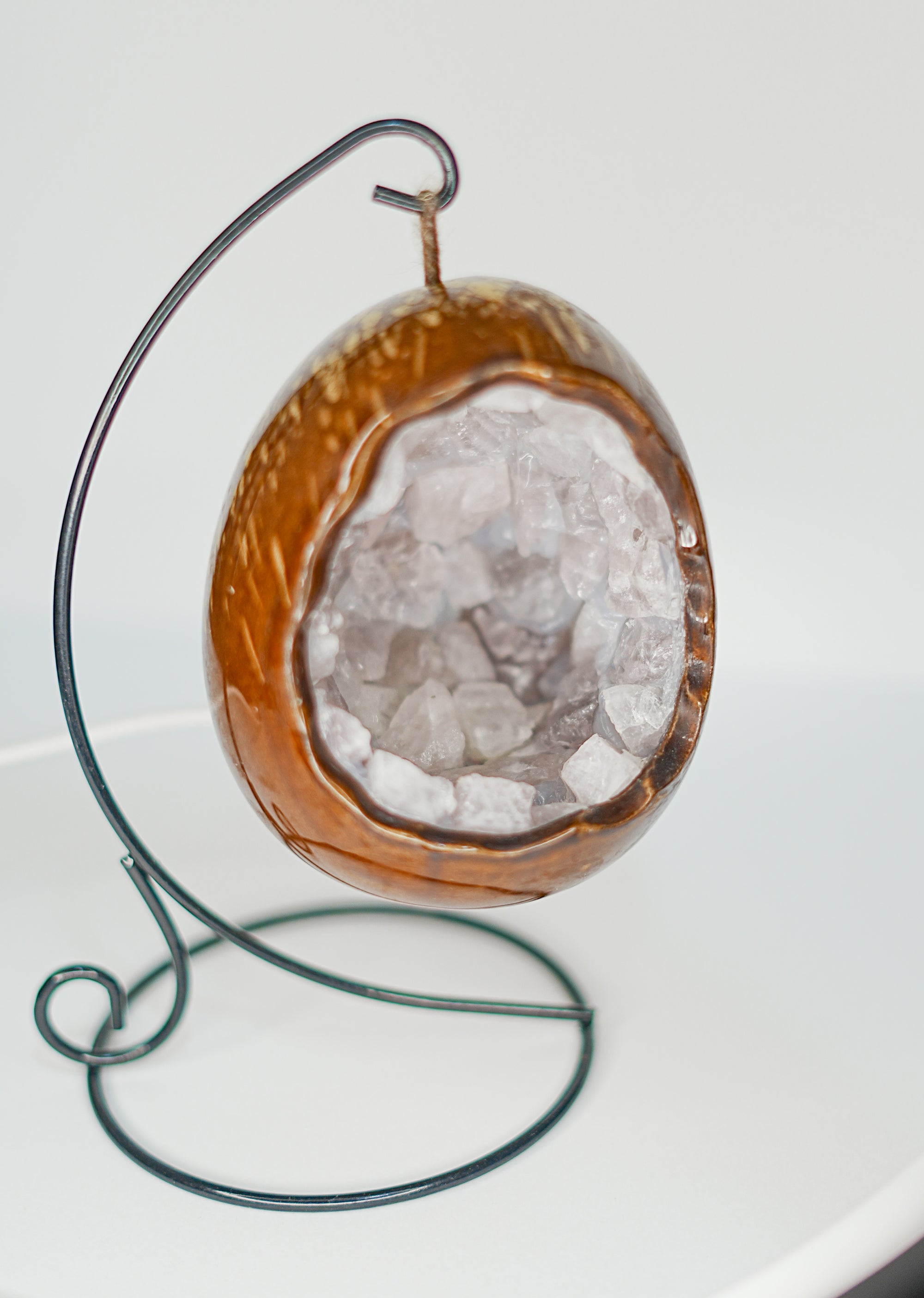 Huevo mineral con Luz Interior