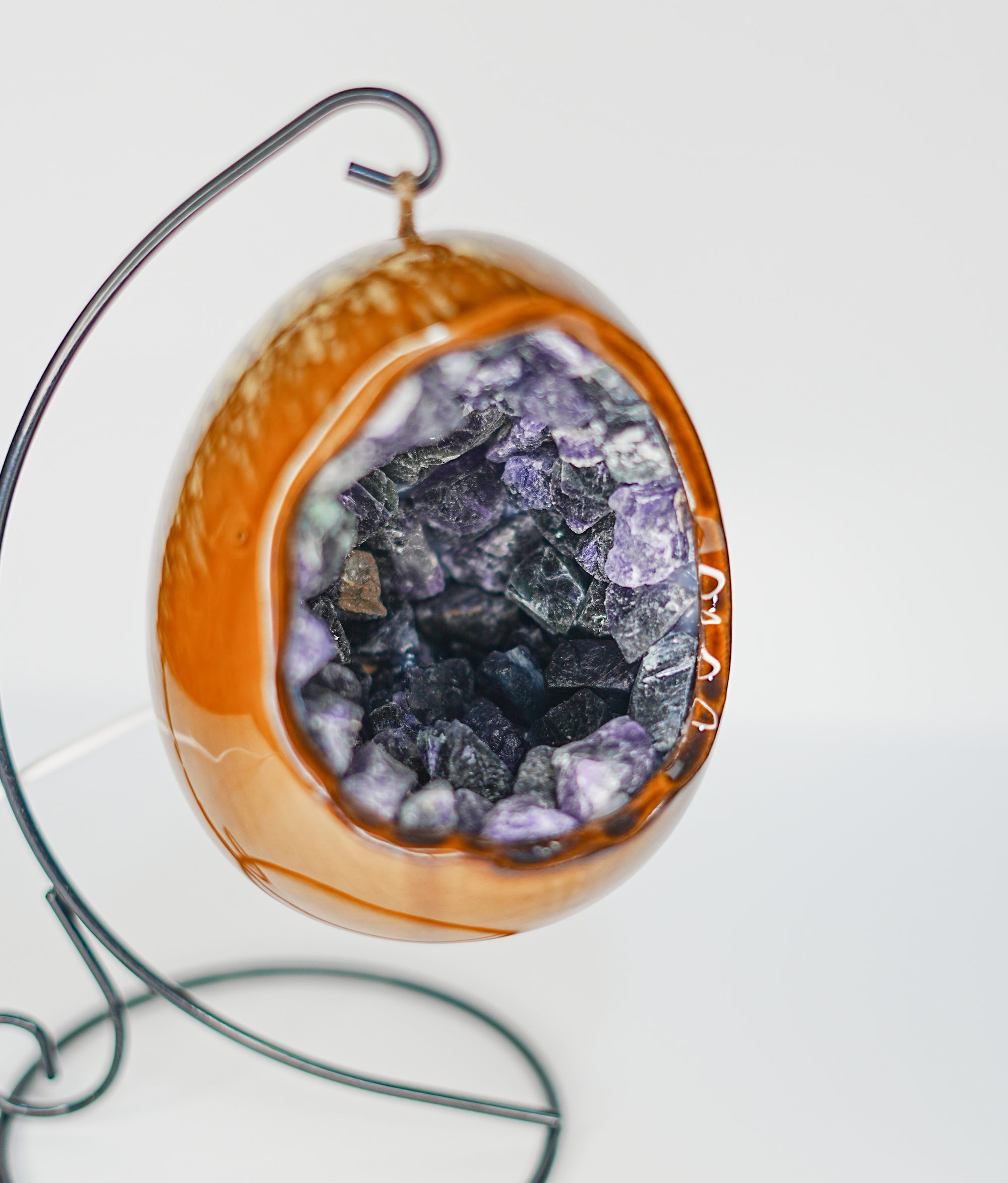 Huevo mineral con Luz Interior
