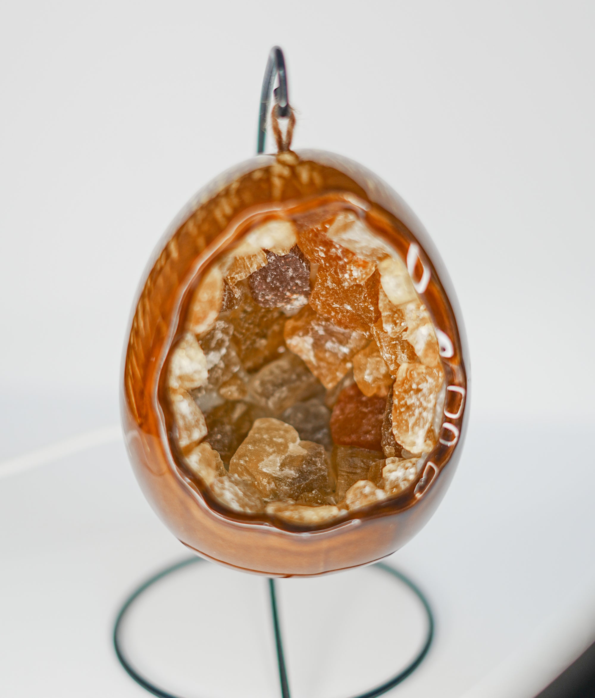 Huevo mineral con Luz Interior