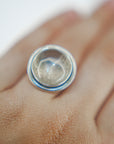 Anillo prasiolita y plata - Adaptable