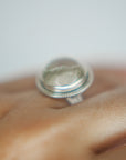Anillo prasiolita y plata - Adaptable