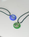 Collar de Ágata Donut con Espiral en Plata