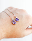 Collar de Amatista con Cadena de Plata – Calma, Intuición y Elegancia