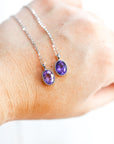 Collar de Amatista con Cadena de Plata – Calma, Intuición y Elegancia