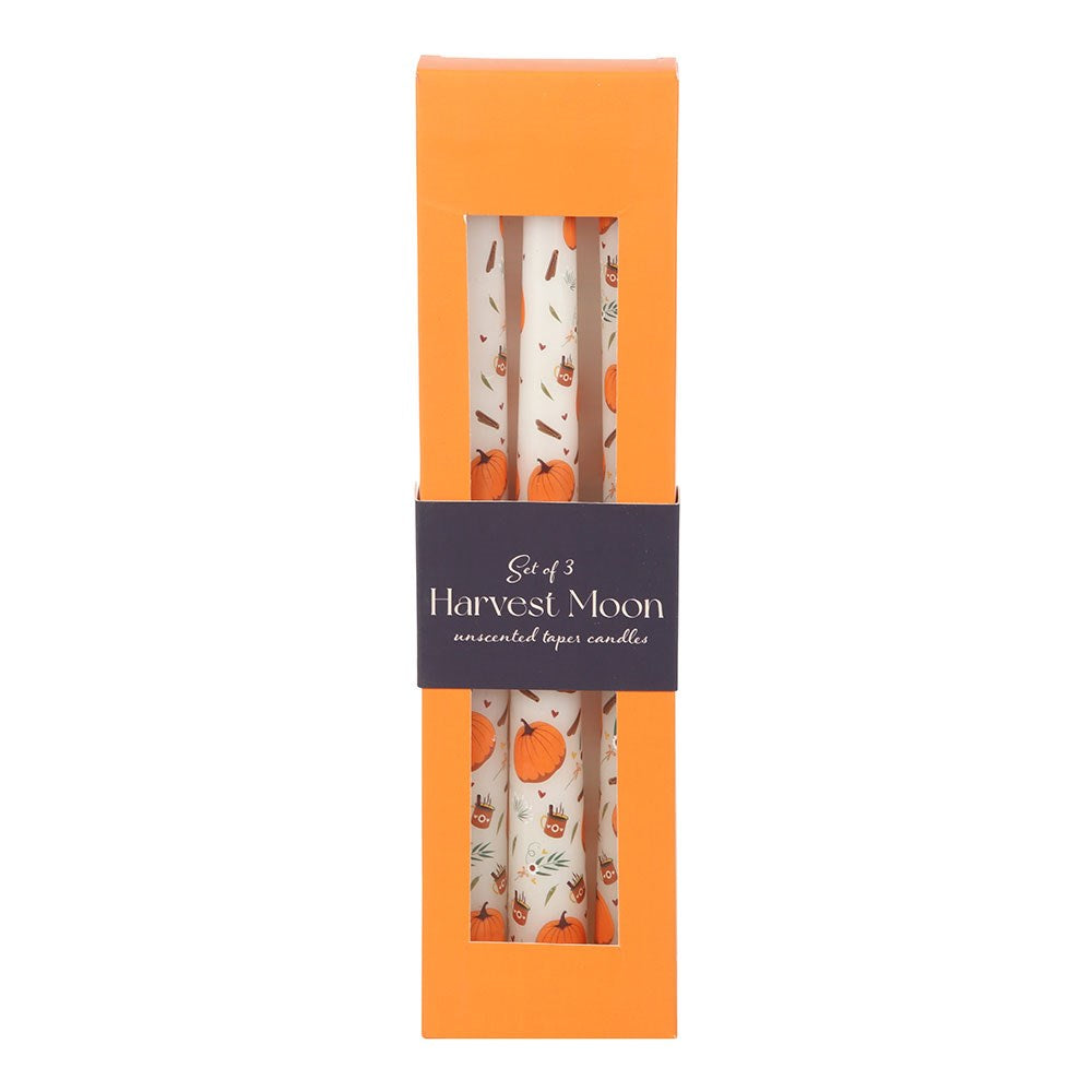 Lote de 3 velas cónicas sin aroma «Pumpkin Kisses» – imagen 2