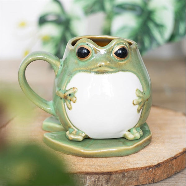Taza rana con plato