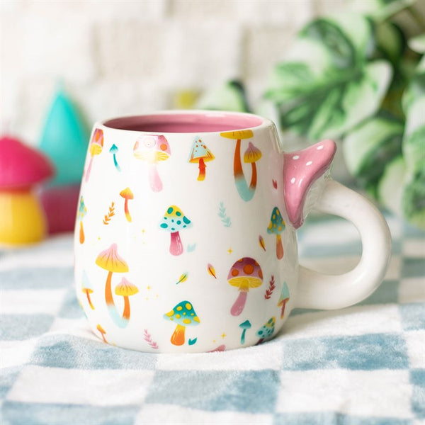 Taza de Cerámica con Asa de Seta