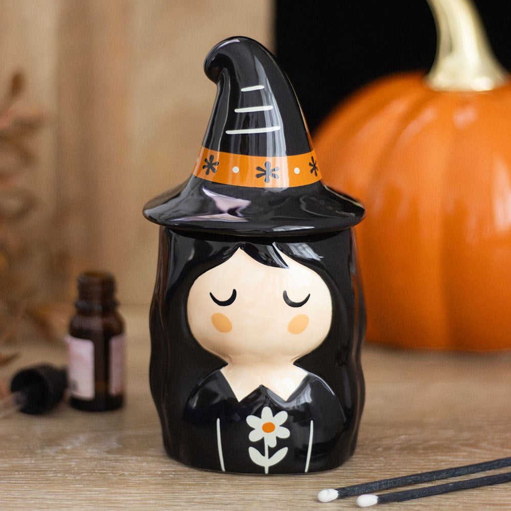 Quemador de aceite de cerámica «Frightful Folk Witch»