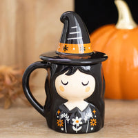 Taza de cerámica con tapa «Frightful Folk Witch»