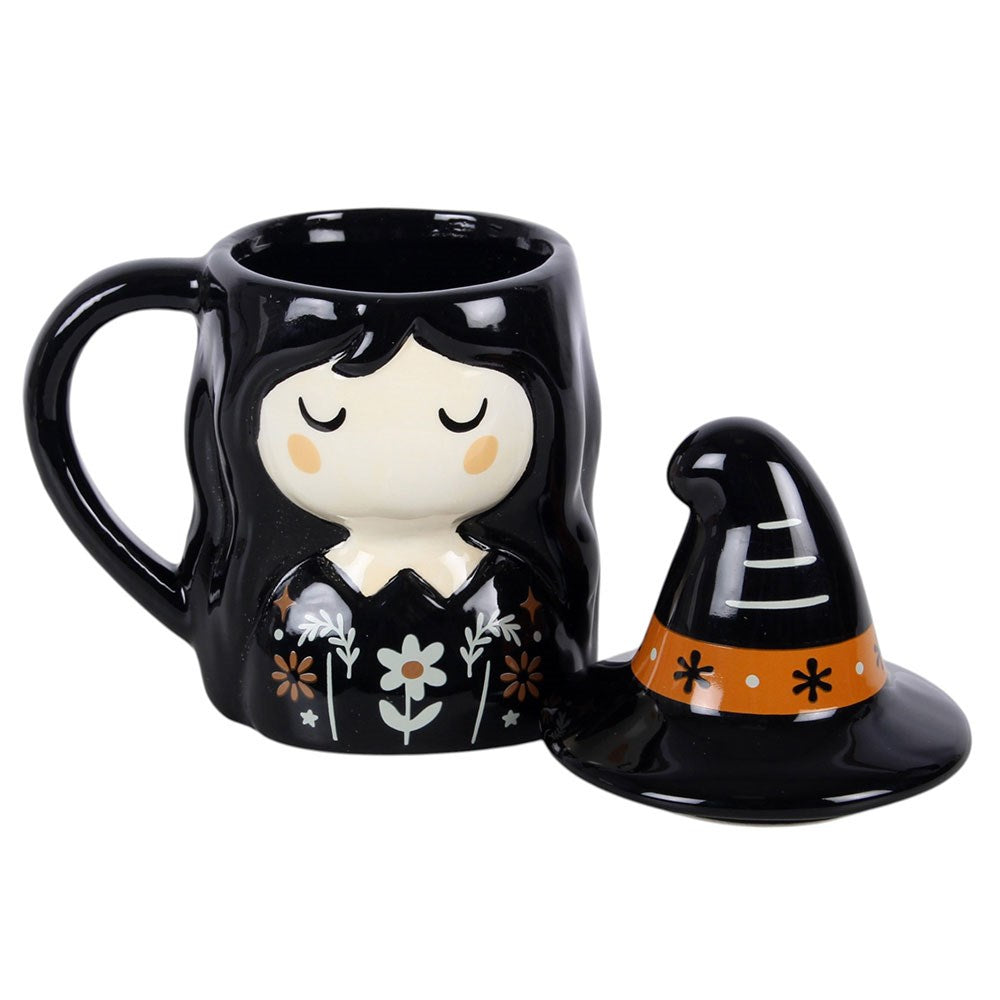 Taza de cerámica con tapa «Frightful Folk Witch» – imagen 3