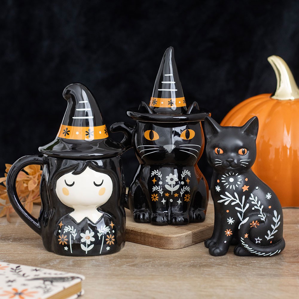 Taza de cerámica con tapa «Frightful Folk Witch» – imagen 7