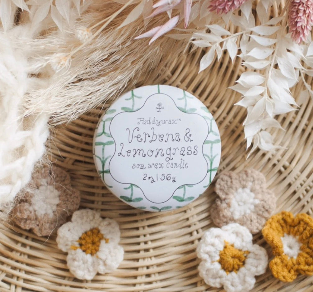 Vela aromática en lata Tulipán – Verbena & Lemongra