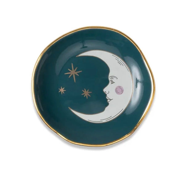 Plato de cerámica decorativo – Teal Moon