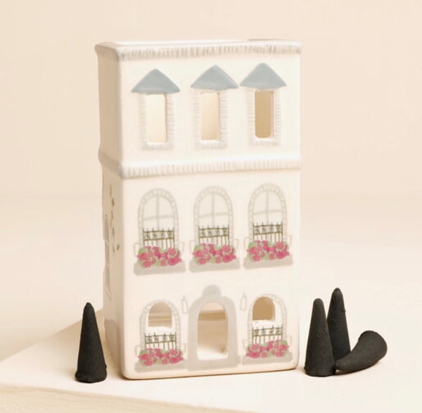Porta incienso + vela tealight – Casa cerámica Parisian