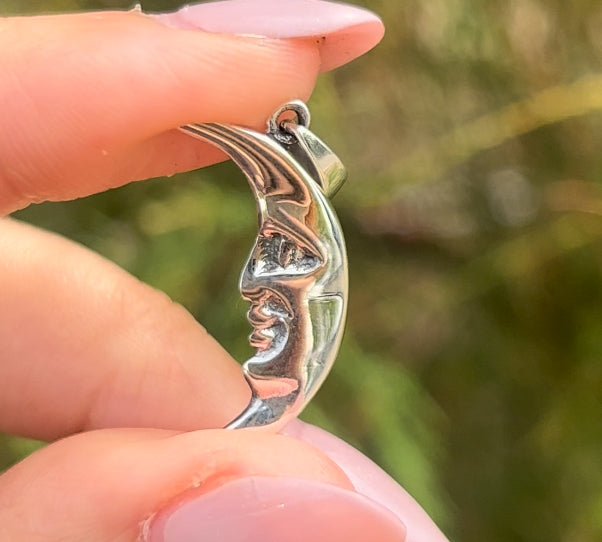 Abalorio luna en plata