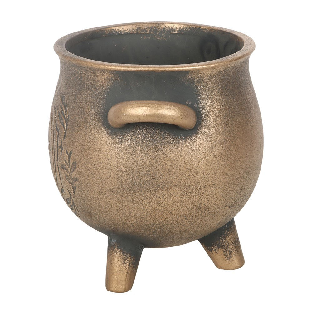 Maceta «Herbal Magic» con efecto bronce, modelo «Caldero de terracota» – imagen 3