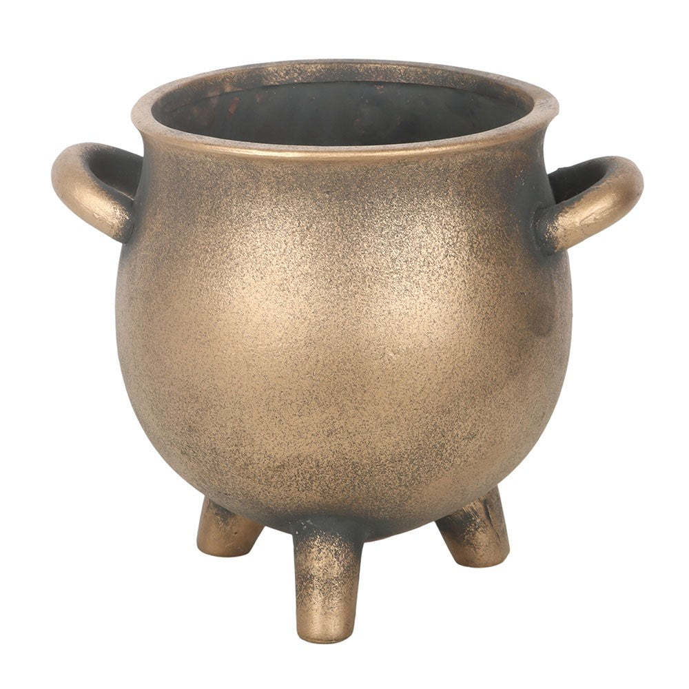 Maceta «Herbal Magic» con efecto bronce, modelo «Caldero de terracota» – imagen 4