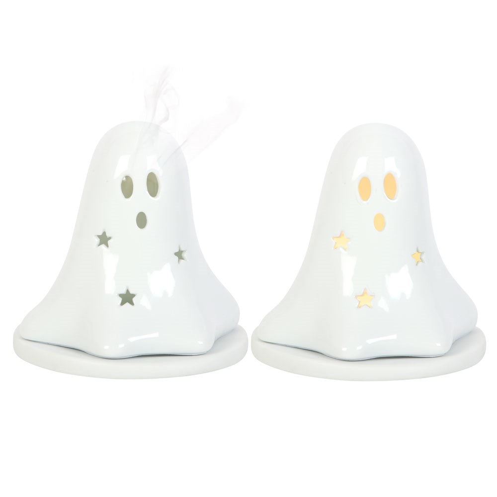 Portaconos de incienso y portavelas «Hey Boo Ghost» de cerámica – imagen 3