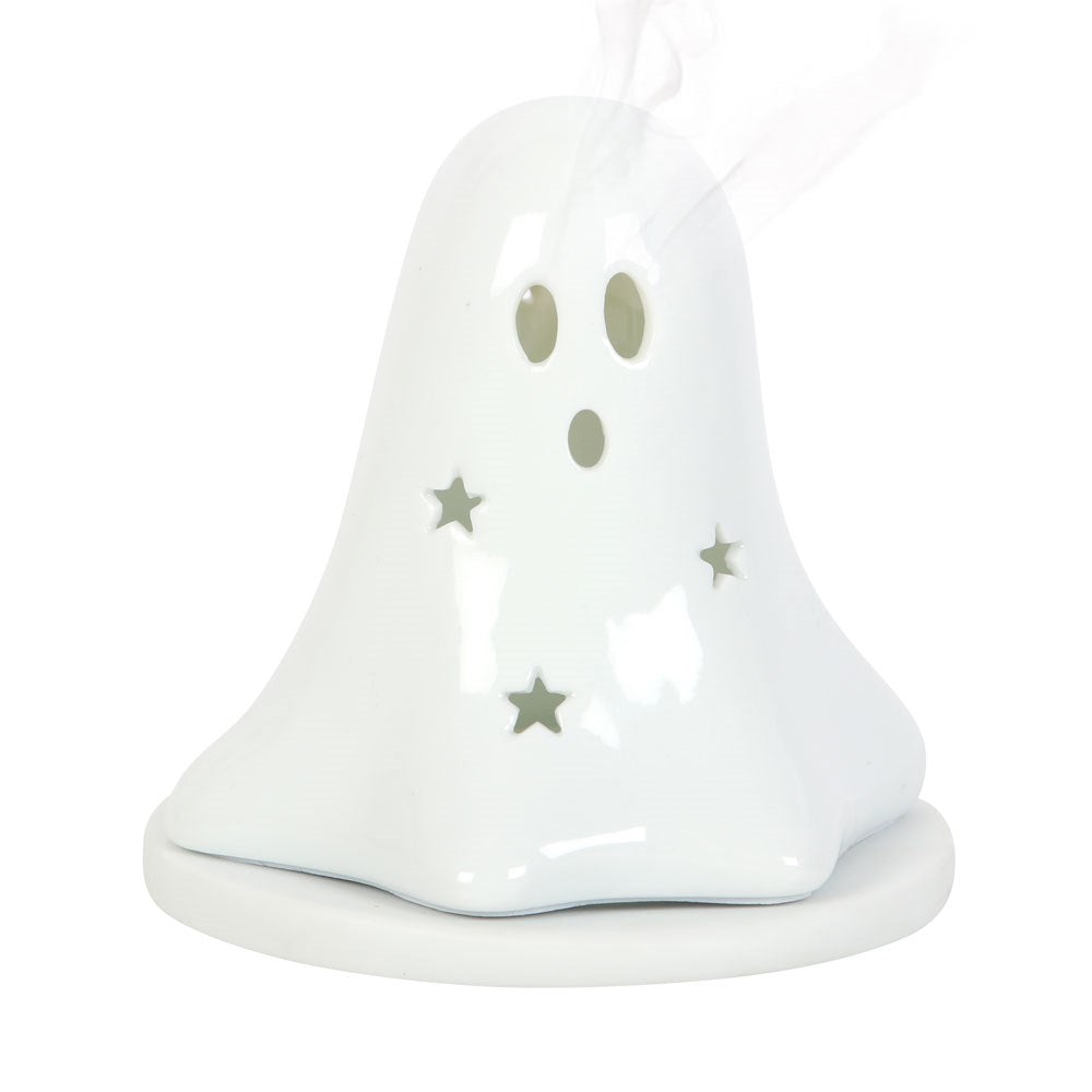 Portaconos de incienso y portavelas «Hey Boo Ghost» de cerámica – imagen 4