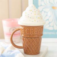 Taza de Cerámica Helado con Tapa