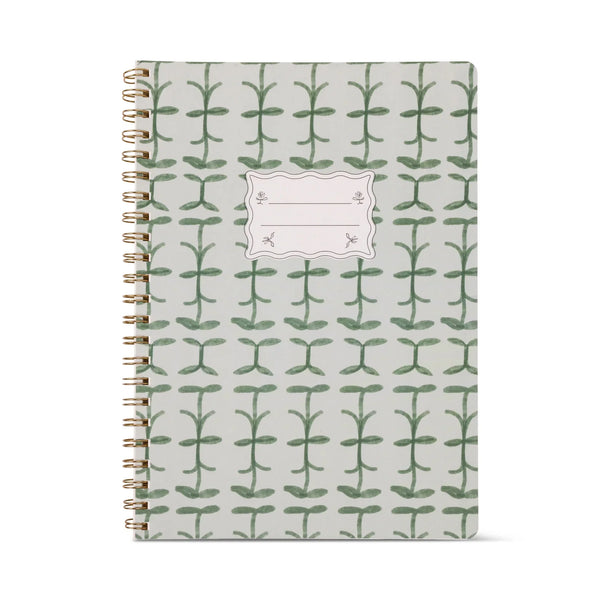 Cuaderno A4 con espiral – Tulip Green Vine