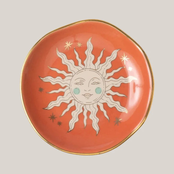 Plato de cerámica decorativo – sun