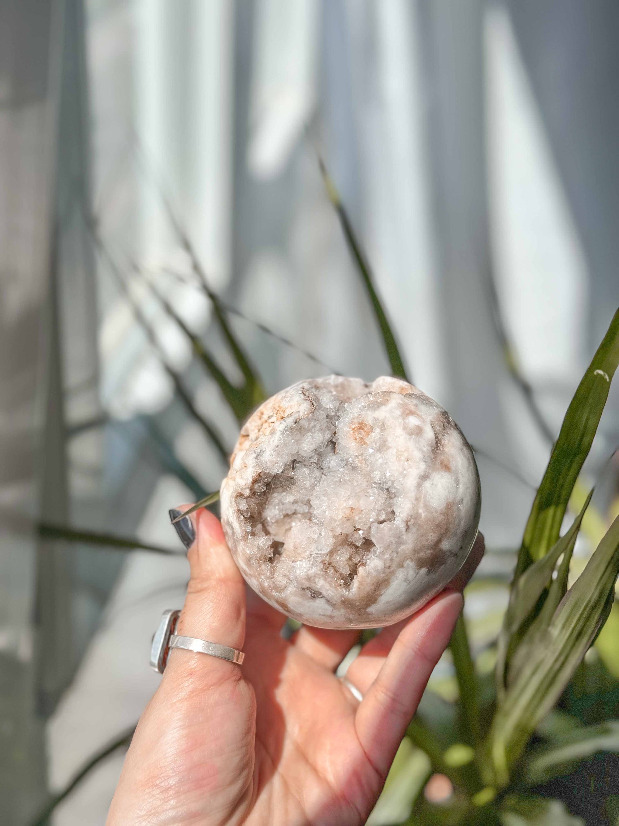 Esfera de amatista rosa