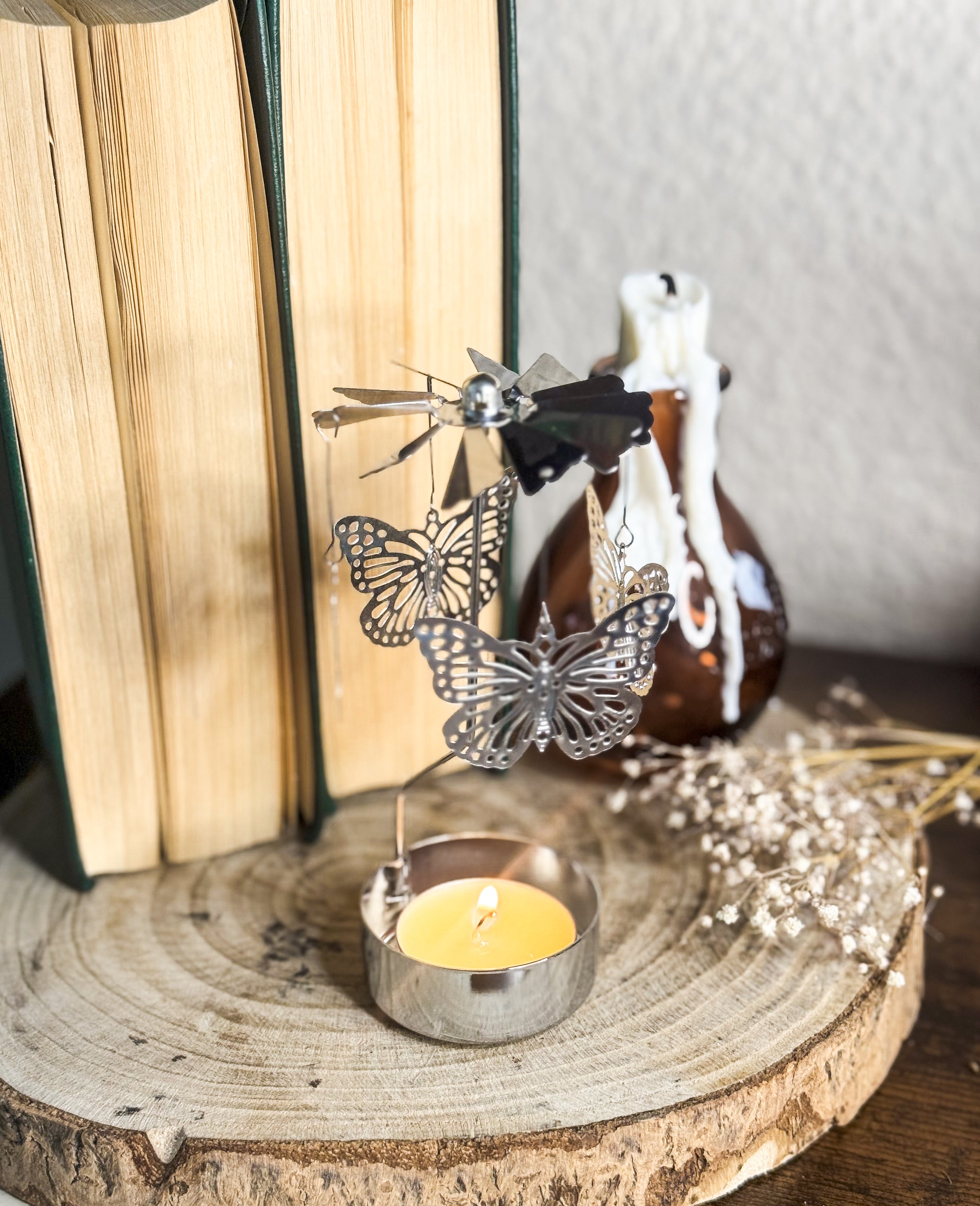 Soporte para velas mariposa