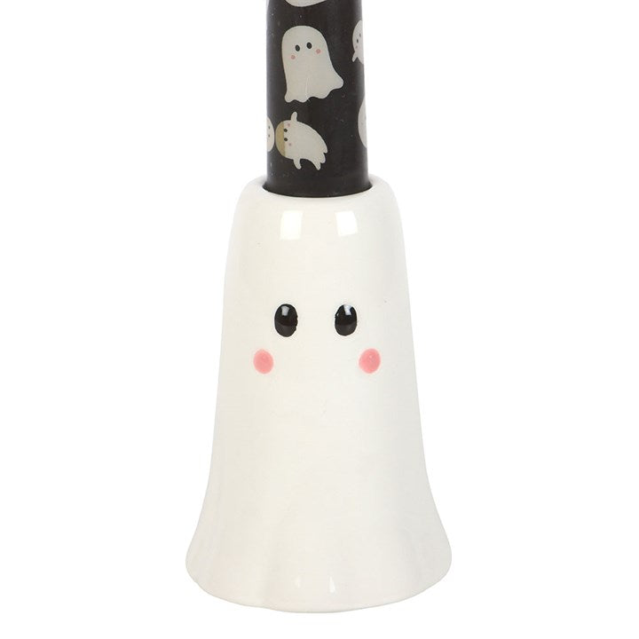 Portavelas fantasma con vela