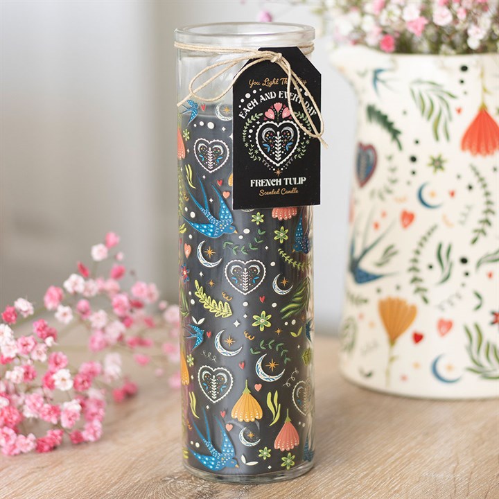 Vela en vaso alto Midnight Bloom