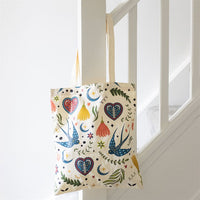 Bolsa tote Midnight Bloom | Crema con diseño floral