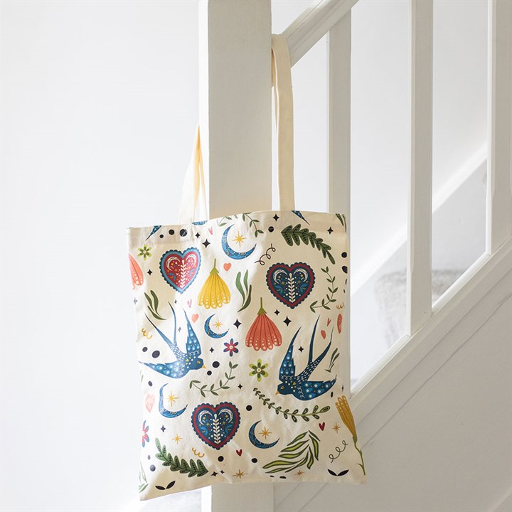 Bolsa tote Midnight Bloom | Crema con diseño floral
