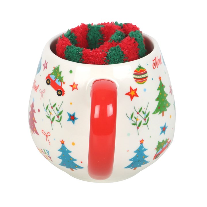 Set navideño taza y calcetines