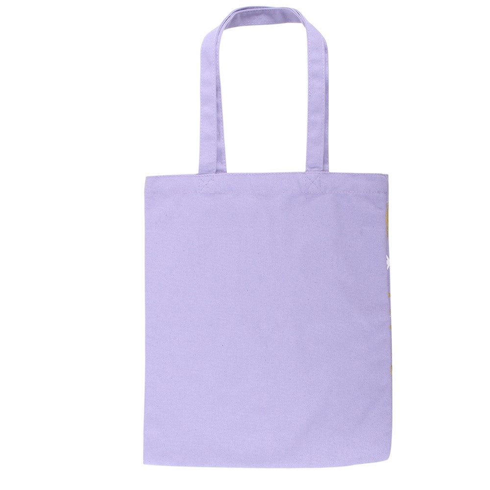 Bolso tote con estampado celestial y cielos en tonos morados pastel – imagen 3
