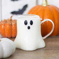 Taza de cristal con forma de fantasma