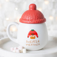 Taza navideña tapa de gorro