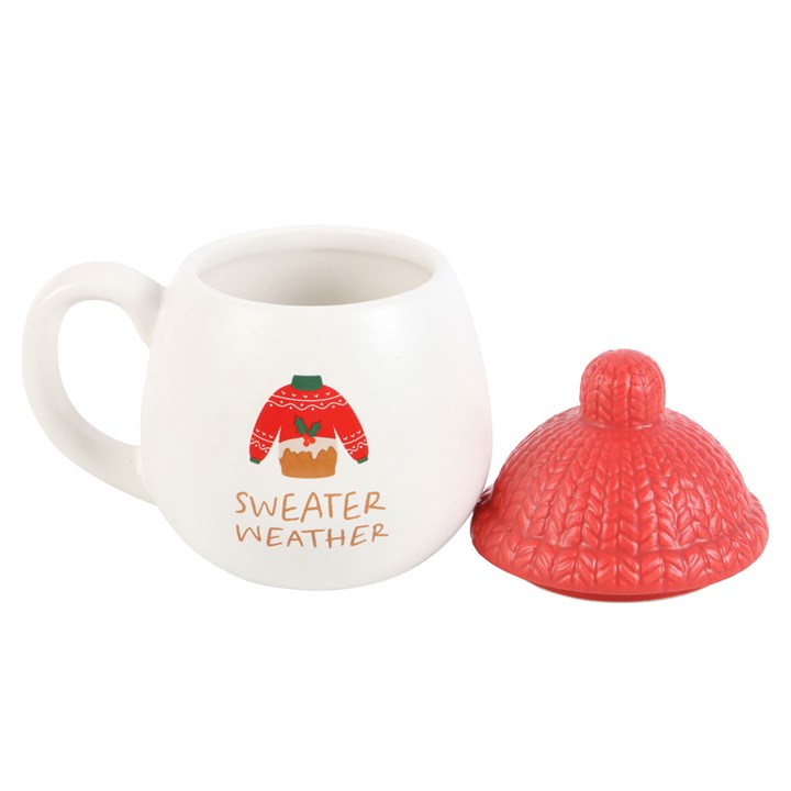 Taza navideña tapa de gorro