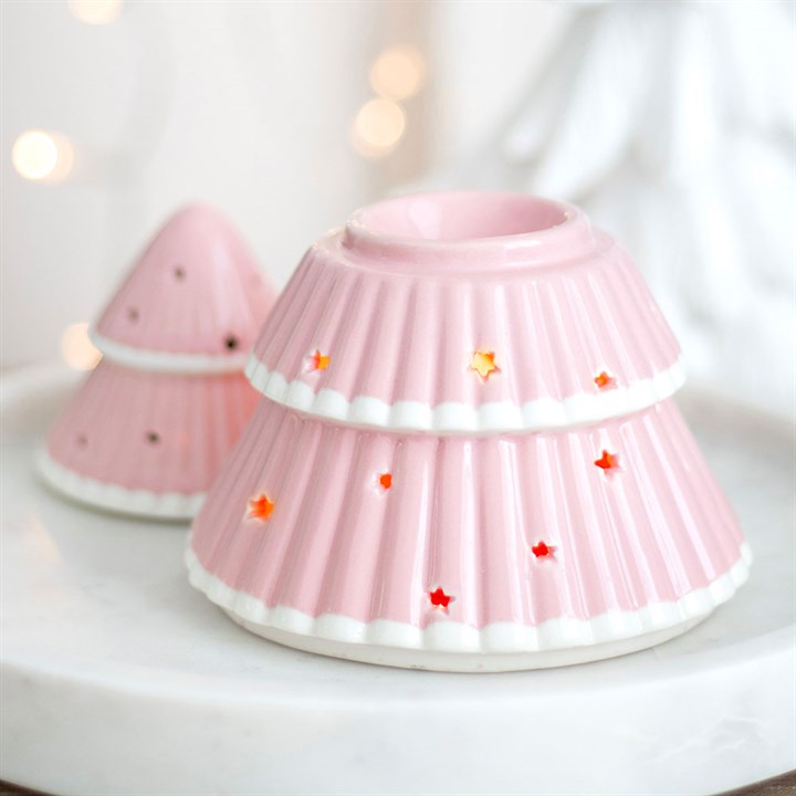 Quemador árbol de navidad rosa