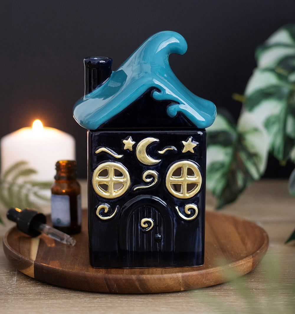 Quemador de aceite de cerámica «Moonwave Cottage»