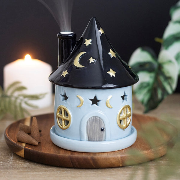 Portaconos de incienso de cerámica «Celestial Cottage»