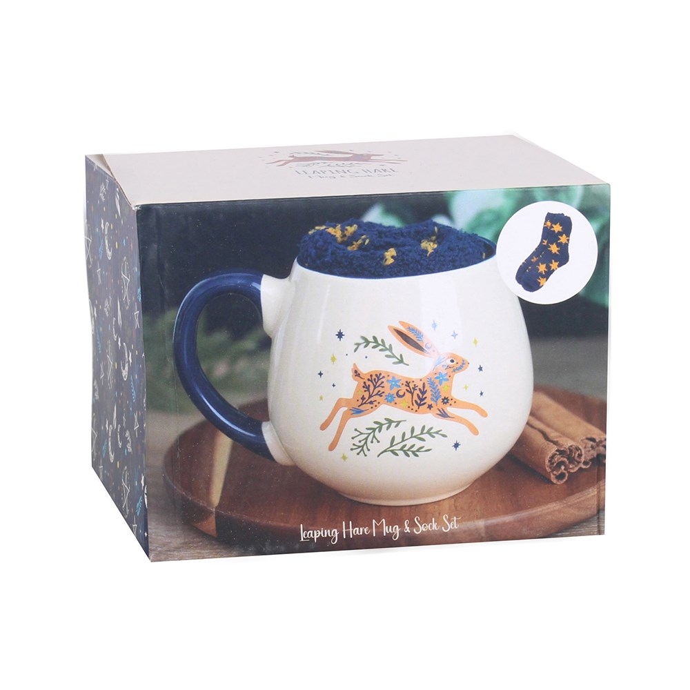 Taza redondeada de cerámica «Leaping Hare» y calcetines – imagen 6