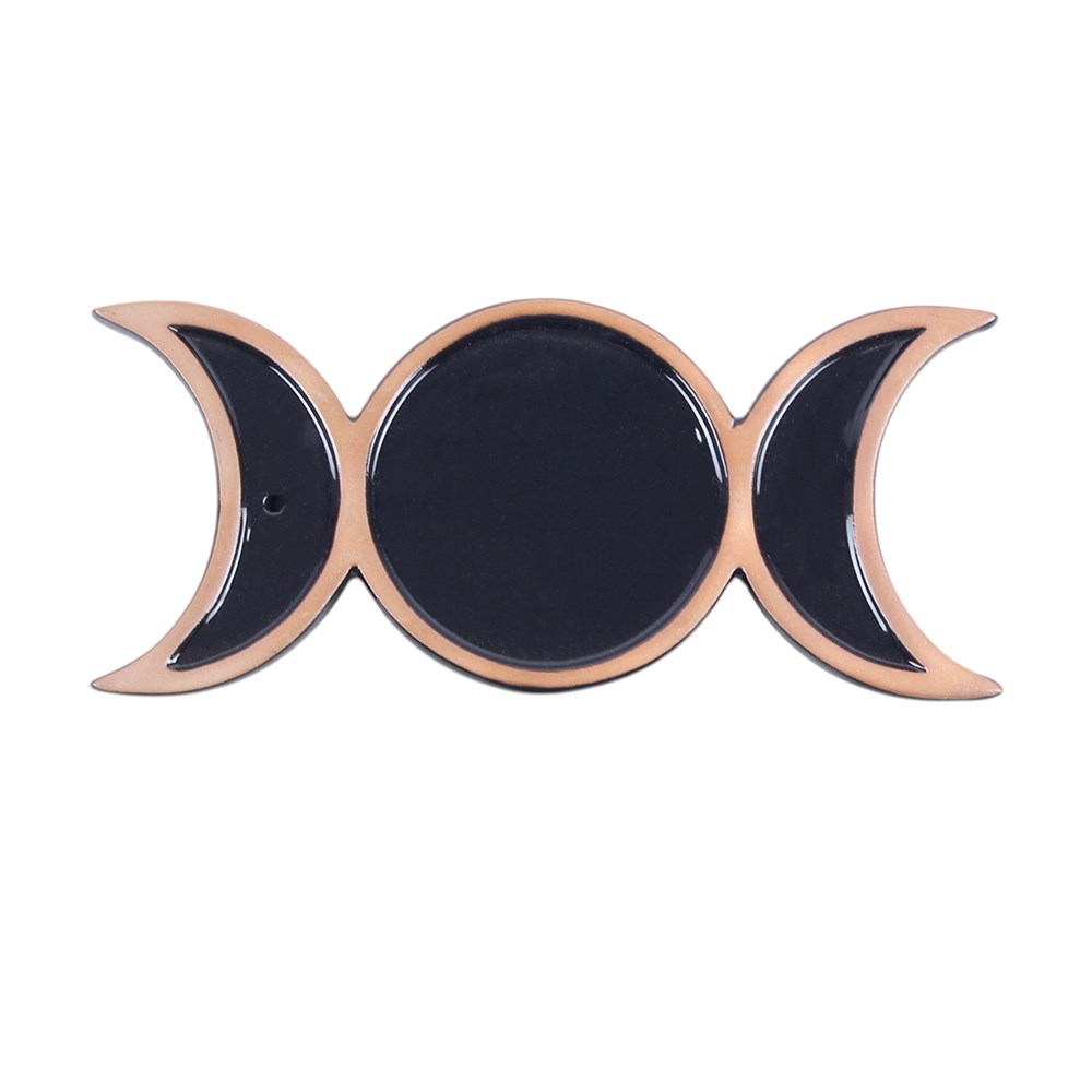 Porta-varitas de incienso de cerámica «Triple Moon» de Spellbound Secrets – imagen 3