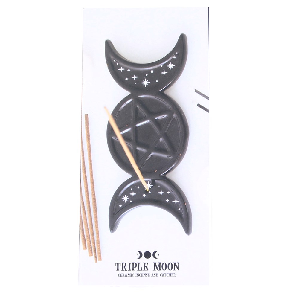 Porta-varitas de incienso de cerámica «Triple Moon» de Spellbound Secrets – imagen 5