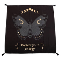 Paño de altar negro con polilla