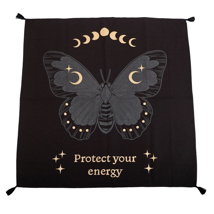 Paño de altar negro con polilla