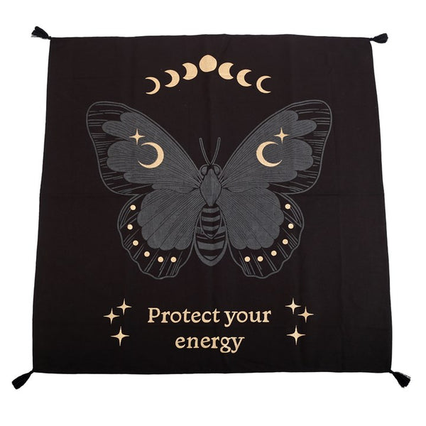 Paño de altar negro con polilla