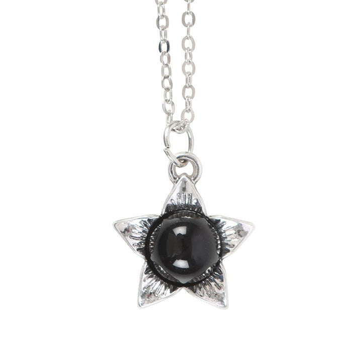 Collar de belladona y obsidiana