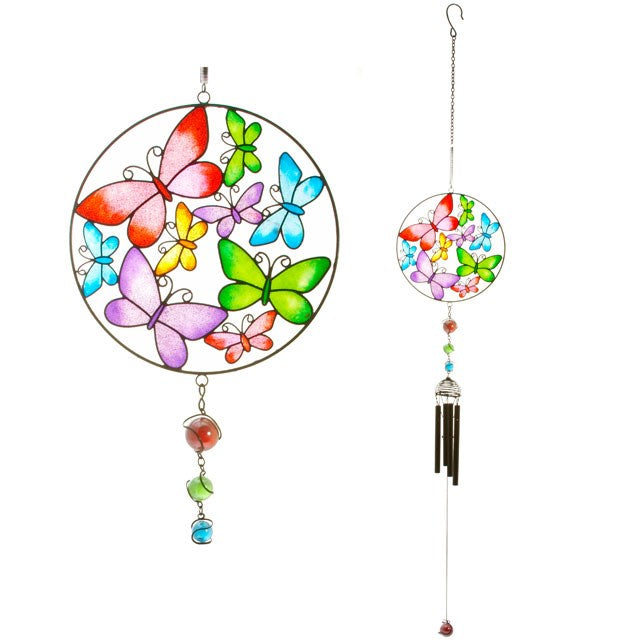 Campana de viento mariposas
