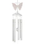 Campana de viento mariposa plata